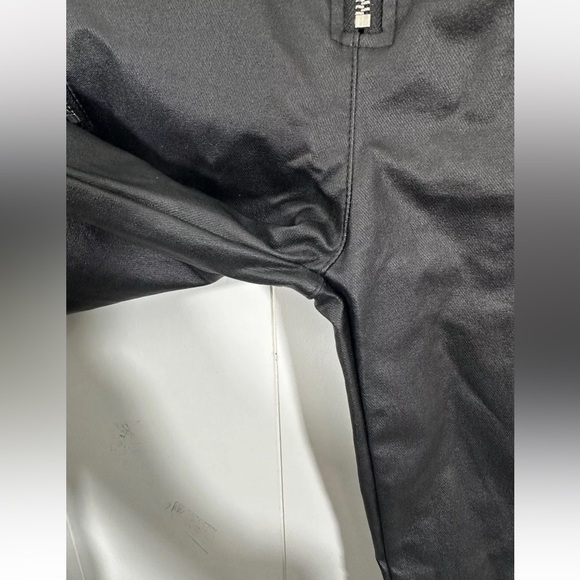 Akira Womens Black Moto Faux Leather Pants Hight Waist Sz Large Zip Front - Picture 4 of 11